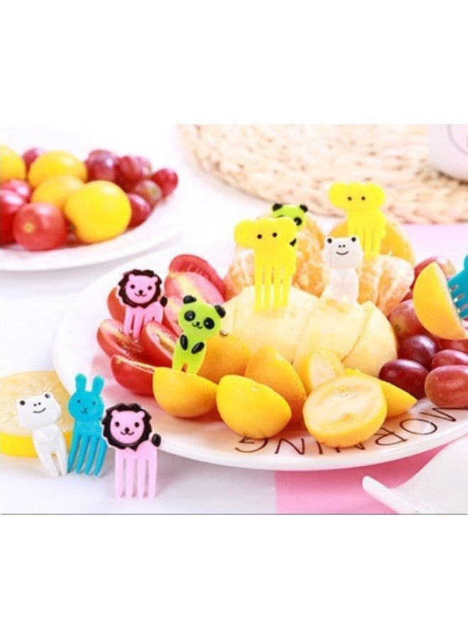 90 Pieces Animal Food Picks for Kids Cartoon Animal Bento Box Fruit Picks Mini Fork Toothpicks for Kids Adults Food Fruit Cake Dessert Pastry Party Bento Decor - Image 3